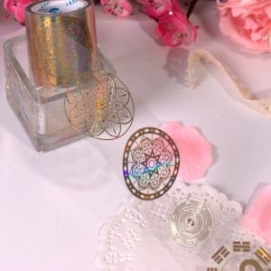 Clear PET Foiled Sticker Roll - Mandalas
