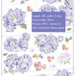 PET Sticker Roll - Flowers (2 inches by 5 metres)