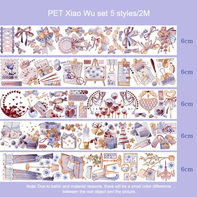 Clear PET Sticker Rolls Set (Pack of 5 Rolls) (PCTS-01)