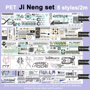 Clear PET Sticker Rolls Set (Pack of 5 Rolls) (PCTS-03)