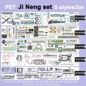 Clear PET Sticker Rolls Set (Pack of 5 Rolls) (PCTS-03)