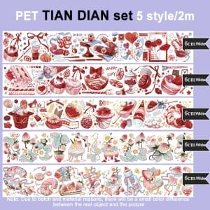 Clear PET Sticker Rolls Set (Pack of 5 Rolls) (PCTS-04)