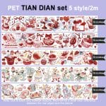 Clear PET Sticker Rolls Set (Pack of 5 Rolls) (PCTS-04)