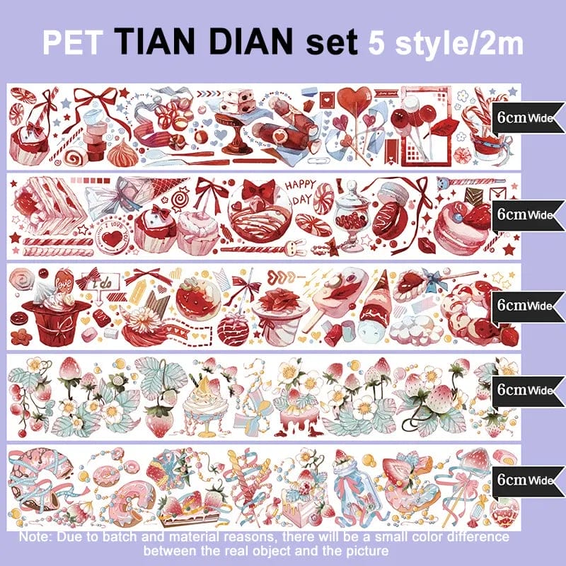 Clear PET Sticker Rolls Set (Pack of 5 Rolls) (PCTS-04) clear pet sticker rolls 5pcs PCTS 04 Clear PET Sticker Rolls Set (Pack of 5 Rolls) (PCTS-04)