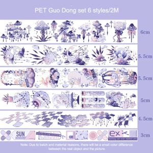 Clear PET Sticker Rolls Set (Pack of 6 Rolls) (PCTS-07)