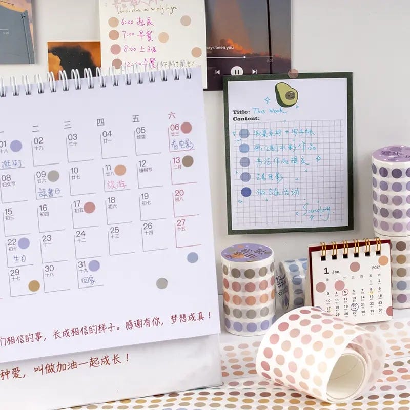 Washi Sticker Roll - Dots (CHWTD-05) dot washi Sticker roll 2 dot_washi_Sticker_roll_2