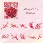 Clear PET Stickers (20 pcs) – Bathe Flame Violet Color (CYMY)