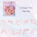 Clear PET Stickers (20 pcs) – Flower Sweet Powder Lane (CYMY)