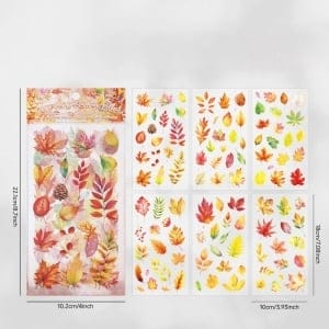 PET Clear Stickers (6 sheets) – Leaf Film Flower Yang (QHHF)