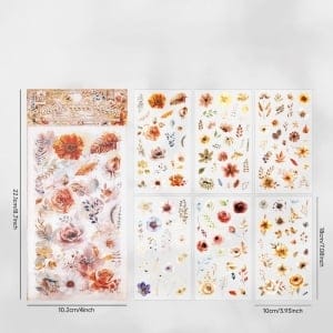 PET Clear Stickers (6 sheets) – Twilight Cloud Tsubaki (QHHF)