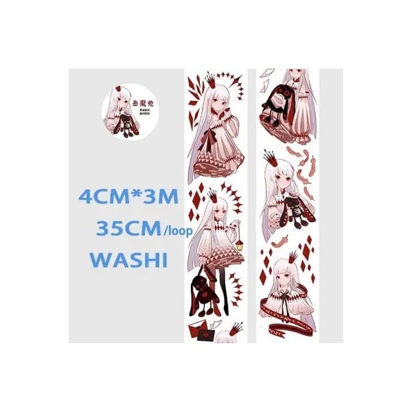 Washi Tape - Anime Girls (1.5 inches by 3 metres) (ASR-12)