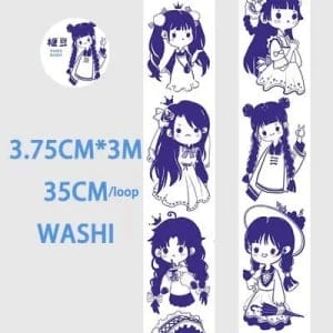 Washi Tape - Anime Girls (1.5 inches by 3 metres) (ASR-14)