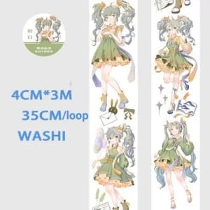 Washi Tape - Anime Girls (1.5 inches by 3 metres) (ASR-19)