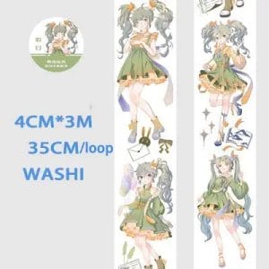 Washi Tape - Anime Girls (1.5 inches by 3 metres) (ASR-19)