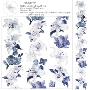 Clear PET Sticker Rolls - Florals (PCT-022)