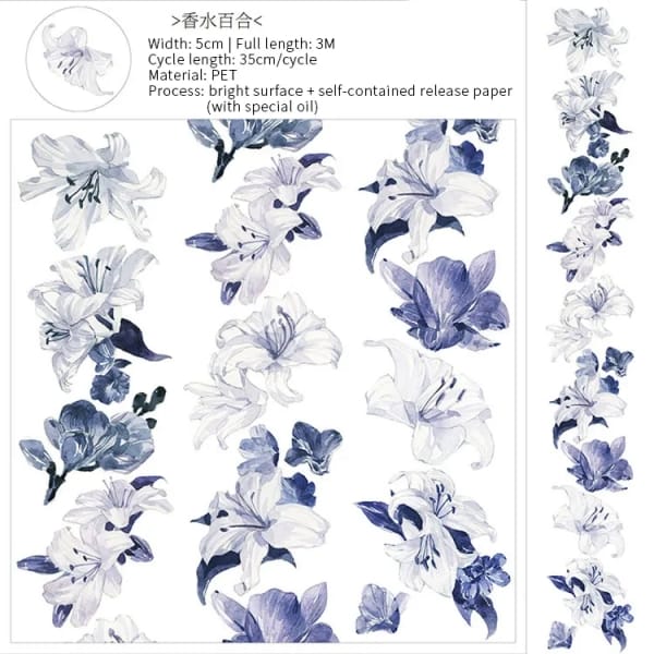 Clear PET Sticker Rolls - Florals (PCT-022)