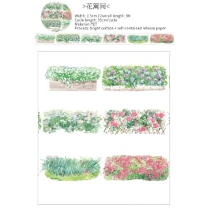 Clear PET Sticker Rolls - Floral Garden (PCT-023)
