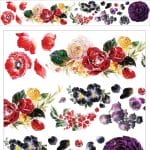 Clear PET Sticker Rolls - Flowers (PCT-024)