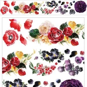 Clear PET Sticker Rolls - Flowers (PCT-024)