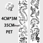 Clear PET Sticker Rolls - Musical Notes (PCT-024)