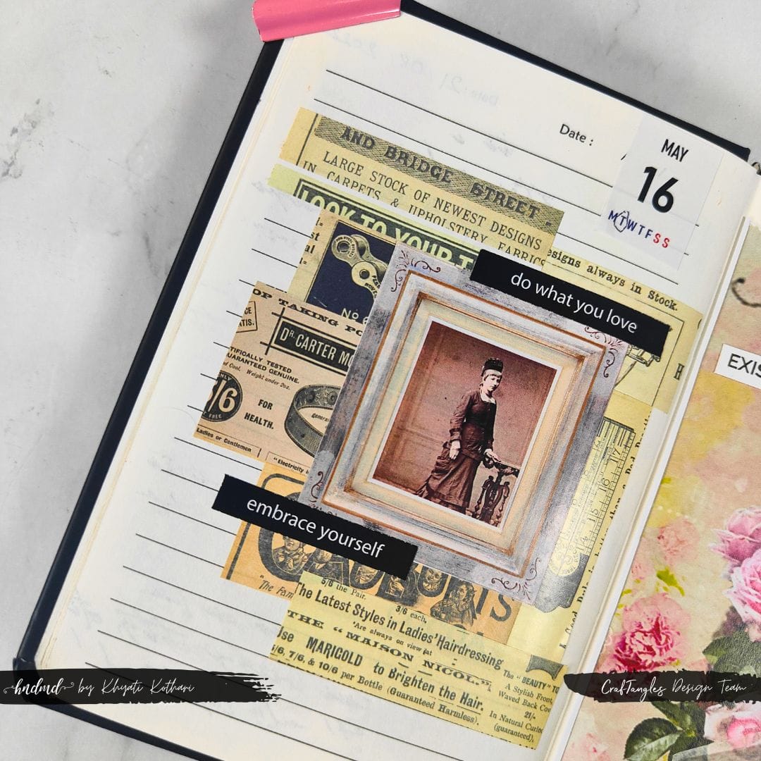 CrafTangles Journal Sticker Rolls (Pack of 5 designs) - Vintage Potraits1 16May23 16May23