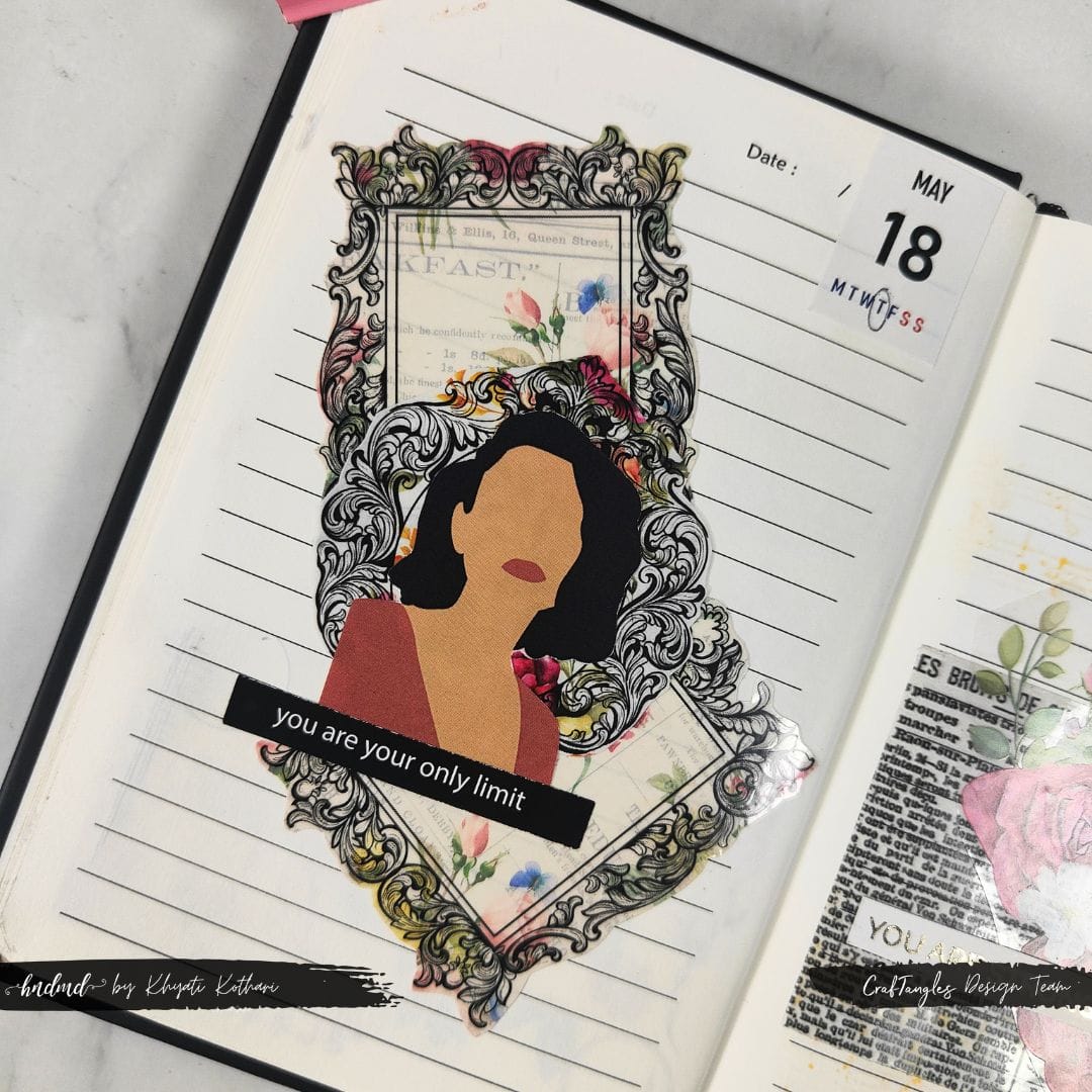 CrafTangles Clear PET Journal Sticker Rolls (Pack of 5 designs) - Floral Blooms 1 18May23 18May23