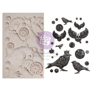 Prima Marketing Finnabair Decor Moulds 5"X8"X8mm - Clockwork Sparrow
