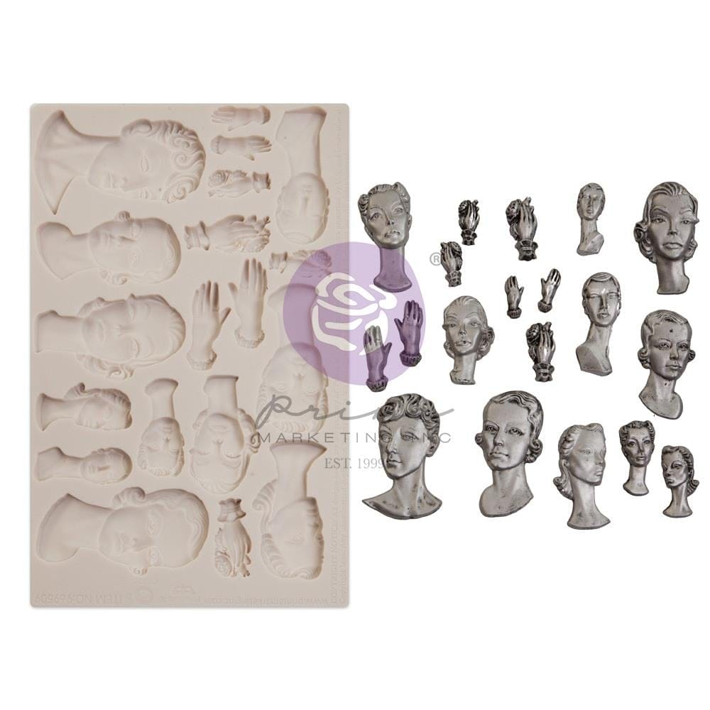 Prima Marketing Finnabair Decor Moulds 5"X8"X8mm - Fashion Icons 969509 prima mould fashion icons Prima Marketing Finnabair Decor Moulds 5"X8"X8mm - Fashion Icons