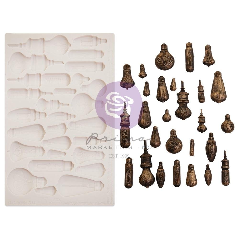 Prima Marketing Finnabair Decor Moulds 5"X8"X8mm - Vintage Light Bulbs 969578 prima mould vintage bulbs Prima Marketing Finnabair Decor Moulds 5"X8"X8mm - Vintage Light Bulbs