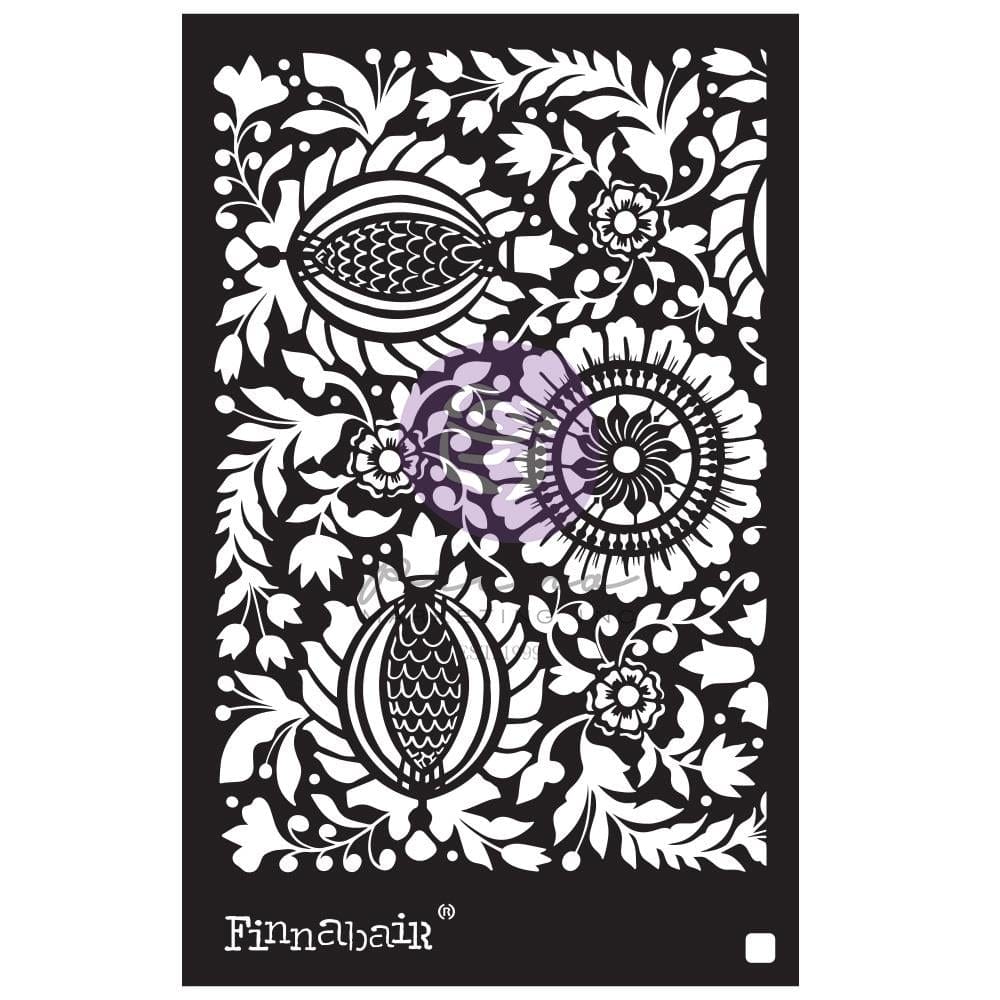 Prima Marketing Finnabair Stencil 6"X9" - Folk Florals 969752 prima stencil Folk Florals Prima Marketing Finnabair Stencil 6"X9" - Folk Florals