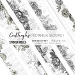 CrafTangles Journal Sticker Rolls (Pack of 5 designs) - Botanical Blooms 1