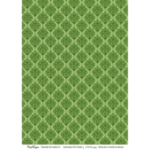 CrafTangles A4 Transfer It Sheets - Damask Pattern 3