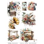 CrafTangles A4 Transfer It Sheets - Floral Elements 4