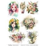 CrafTangles A4 Transfer It Sheets - Floral Elements 6