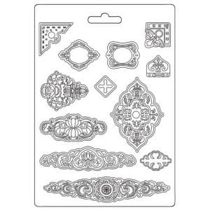 Stamperia Soft Maxi Mould 8.5"X11.5" - Vintage Library Plates