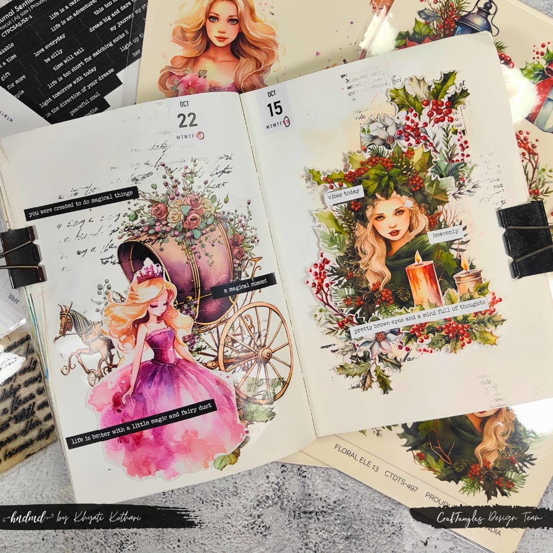 CrafTangles A4 Transfer It Sheets - Floral Elements 3 art journal transfer page1 square art_journal_transfer_page1_square