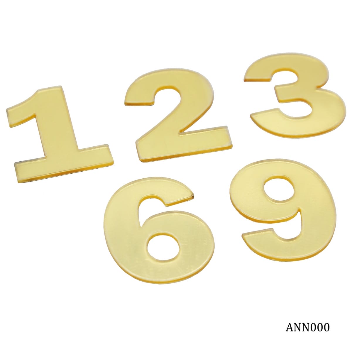 Acrylic Number For Clock Gold (5 pcs) ANN000 acrylic numbers clock gold Acrylic Number For Clock Gold (5 pcs)