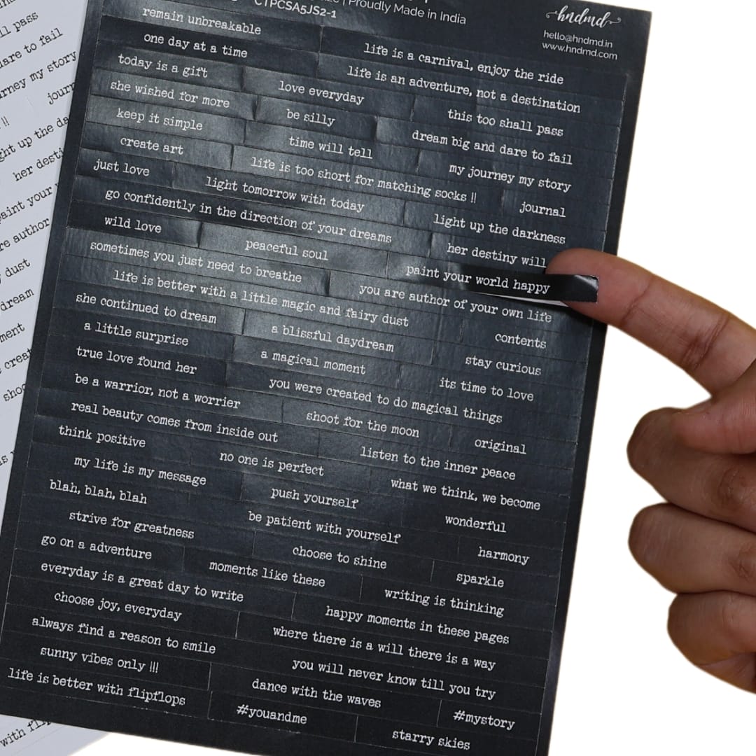 CrafTangles Precut Stickers - Journal Sentiments 3 Journal Sentiment Sticker black Journal_Sentiment_Sticker_black