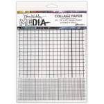 Dina Wakley Media Collage Tissue Paper 7.5"X10" 20/Pkg - Grid