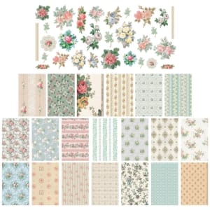 Tim Holtz Idea-Ology Worn Wallpaper Scraps 49/Pkg