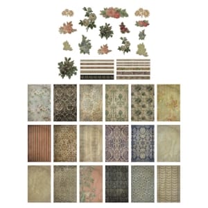 Tim Holtz Idea-Ology Worn Wallpaper Scraps 44/Pkg (TH94147)
