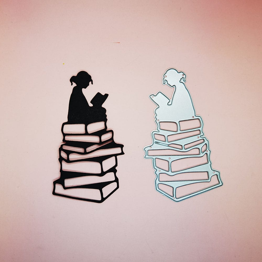 Steel Dies - Girl reading Book LC2414 Steel Dies Steel Dies - Girl reading Book