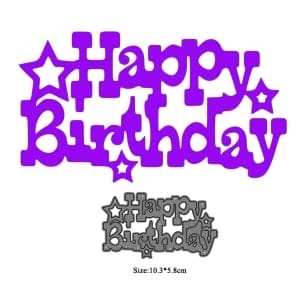Steel Cutting Dies - Happy Birthday with Stars
