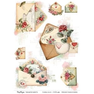 CrafTangles A4 Transfer It Sheets - Floral Elements 8