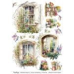 CrafTangles A4 Transfer It Sheets - Floral Windows 5