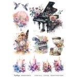 CrafTangles A4 Transfer It Sheets - Floral Elements 11