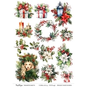 CrafTangles A4 Transfer It Sheets - Floral Elements 13