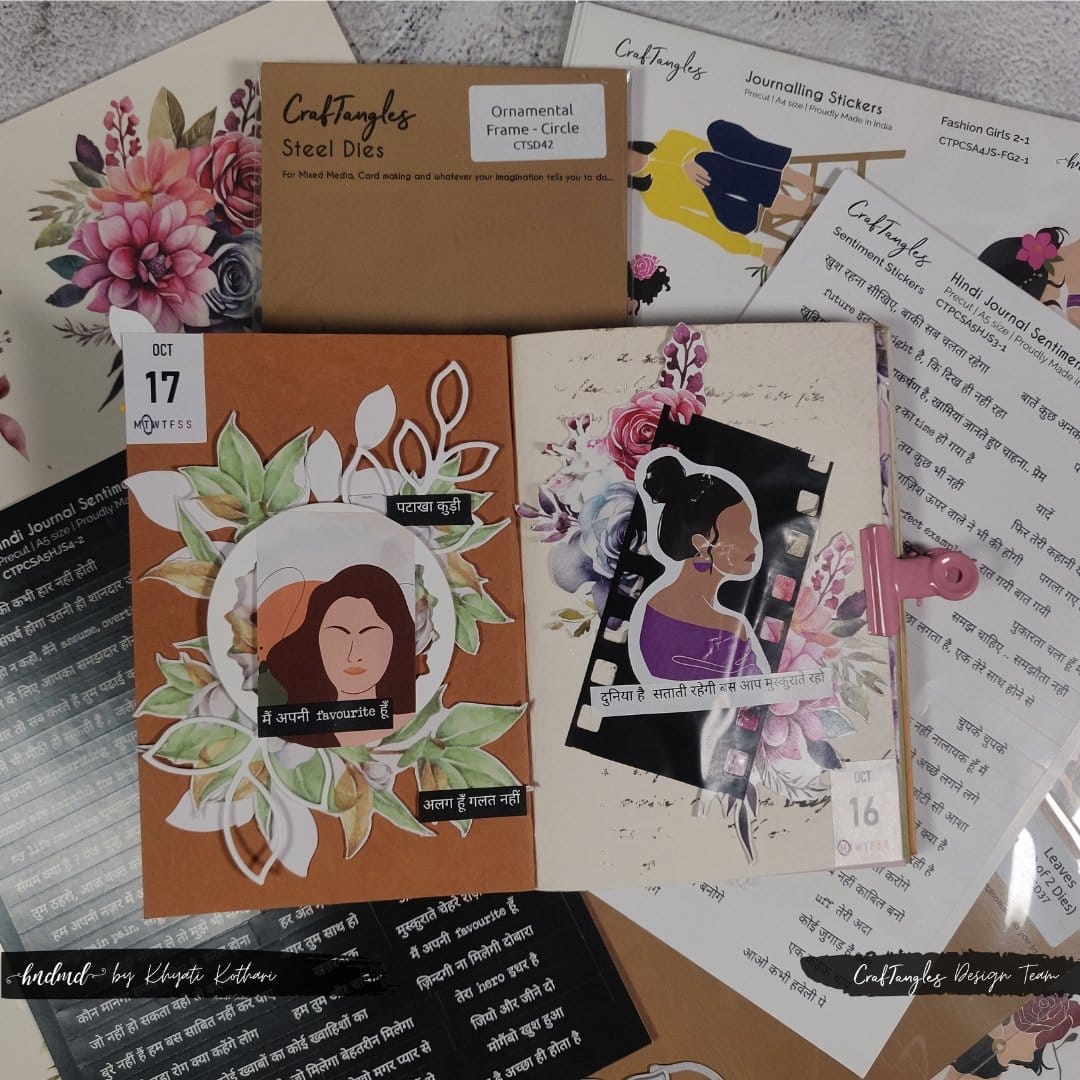 CrafTangles Precut Journal Stickers - Hindi Sentiments 1 CrafTangles Hindi Journal Sentiment 2 CrafTangles_Hindi_Journal_Sentiment_2