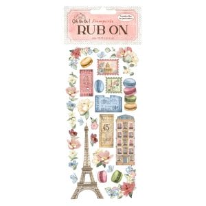 Stamperia Rub-On 4"X8.5" - Oh La La - Tour Eiffel