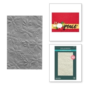 Spellbinders 3D Embossing Folder 5.5"X8.5" - Scenic Poinsettias